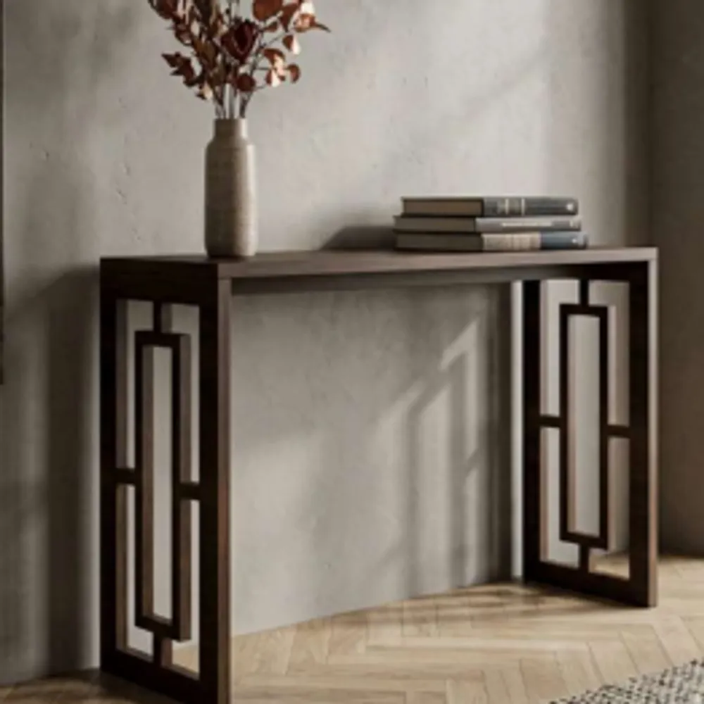 Bàn console chân khung hình học